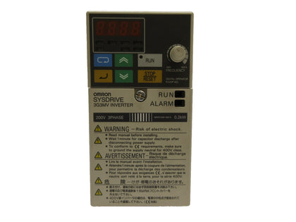 Omron 3G3MV-A2002 Inverter Drive SYSDRIVE 3G3MV 3G3MV-PDRT2 Used Working