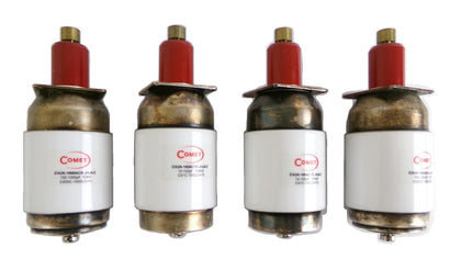 Comet CVUN Capacitor Lot of 4 CVUN-1000AC/5-JHJA-Z CVUN-100AC/15-JHJA-Z Working