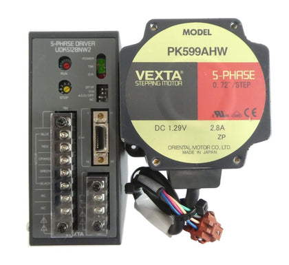 Oriental Motor UDK5128NW2 5-Phase Stepping Motor Set PK599AHW Working