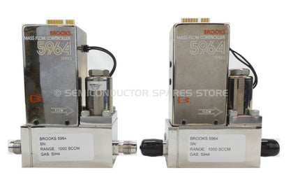 Brooks 5964 Mass Flow Controller MFC 1000 SCCM SIH4 Lot of 2 OEM Refurbished