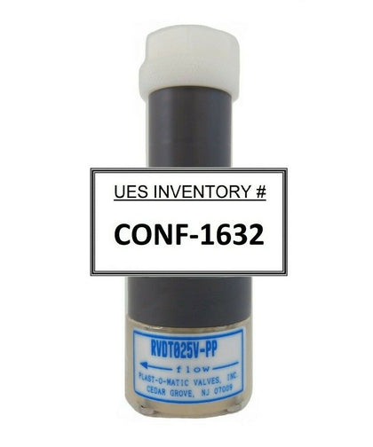 Plast-O-Matic Valves RVDT025V-PP Diagram Relief Valve Ryan Herco 5423.602 New