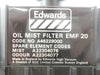 Edwards A46229000 Oil Mist Filter Reseller Lot of 2 EMF20 EMF10 A46226000 Spare