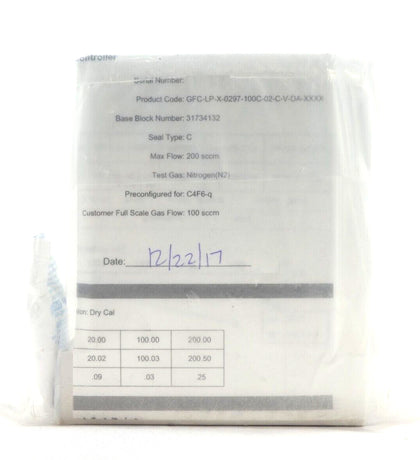 Pivotal Systems 32-02995 Mass Flow Controller MFC 100 SCCM C4F6-q New Surplus