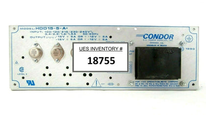 Condor HDD15-5-A+ DC Power Supply ±15V Power-One KLA Instruments 2132 Working