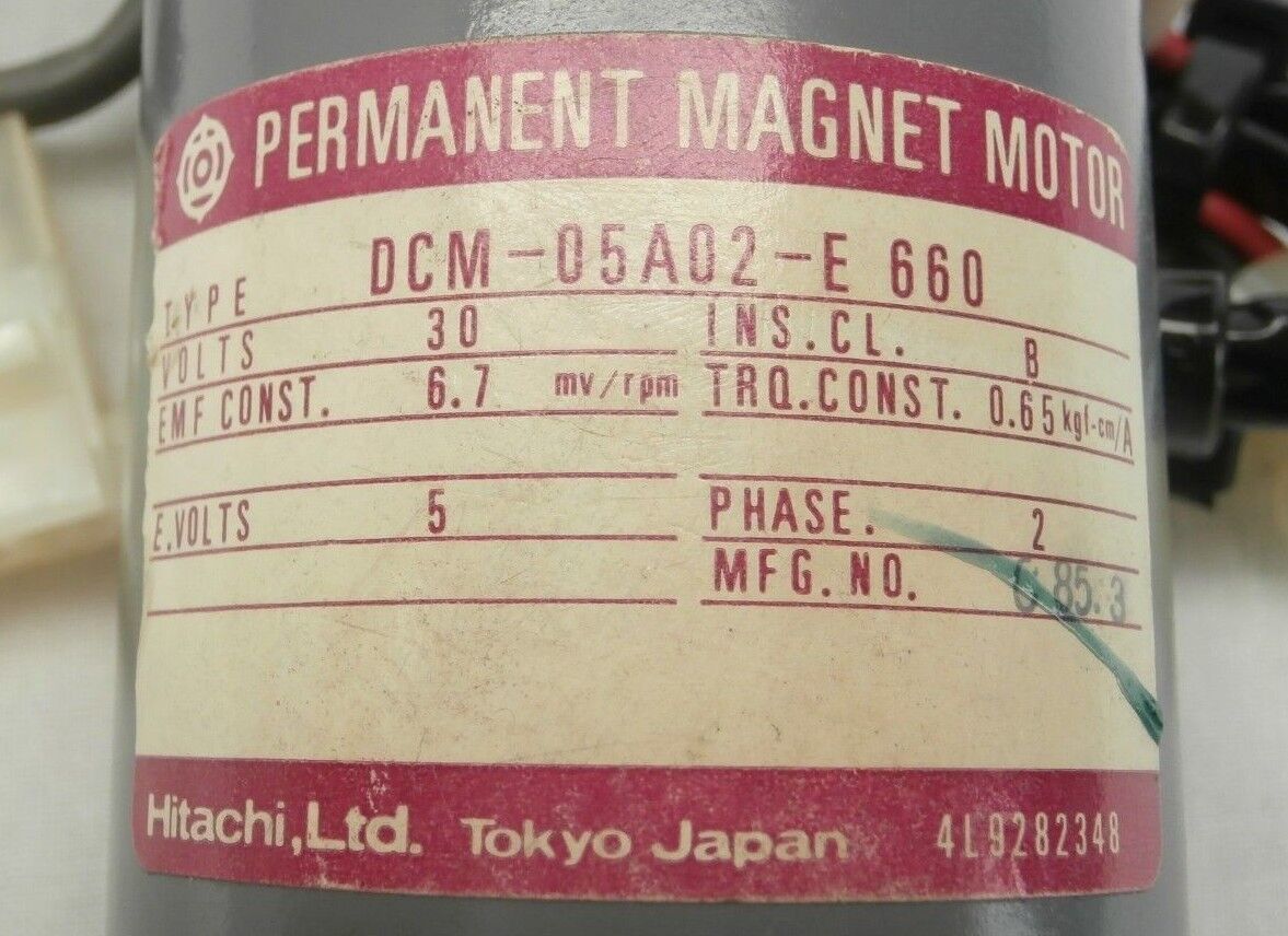 Hitachi DCM-05A02-E 660 Permanent Magnet Motor Reseller Lot of 2 Used Working
