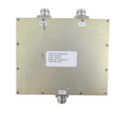 Putnam RF Components 1862-D2 RF 2-Way Combiner 200 Watts 225-250MHz Working