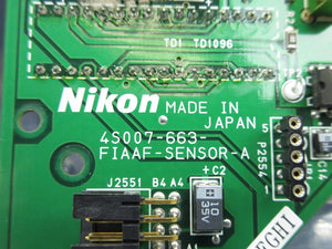 Nikon 4S007-663 FIAAF Sensor Interface Board PCB FIAAF-SENSOR-A NSR-S202A Used