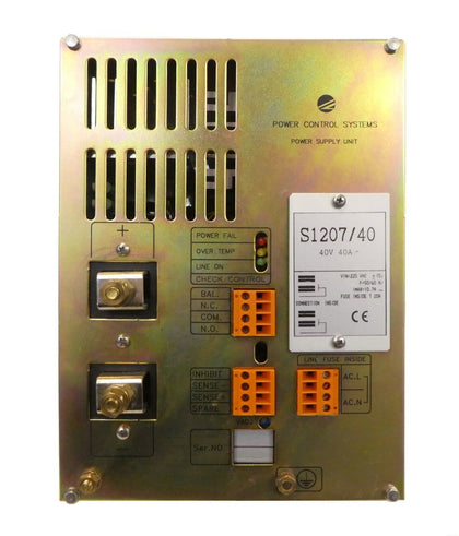 Power Control Systems S1207/40 Industrial Power Supply Unit Working Surplus