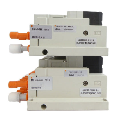 SMC 0190-54301 0190-54289 15-Port Pneumatic Manifold Lot of 2 Working Surplus