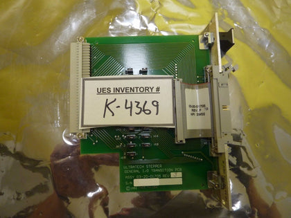 Ultratech Stepper 03-20-01705-02 General I/O Transition PCB Card Rev. J Used