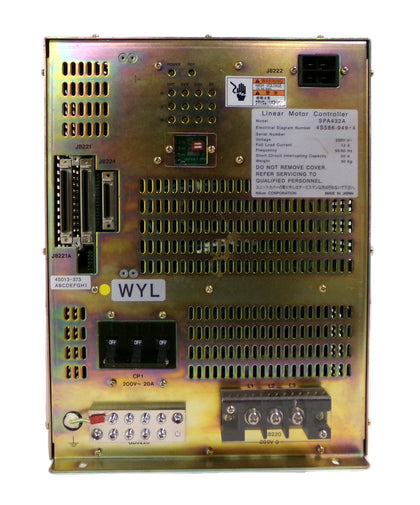 Nikon 4S586-949-4 WYL Linear Motor Controller SPA432A NSR 4S013-373 Working