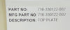 Lam Research 716-330122-002 Ceramic Top Plate New Surplus
