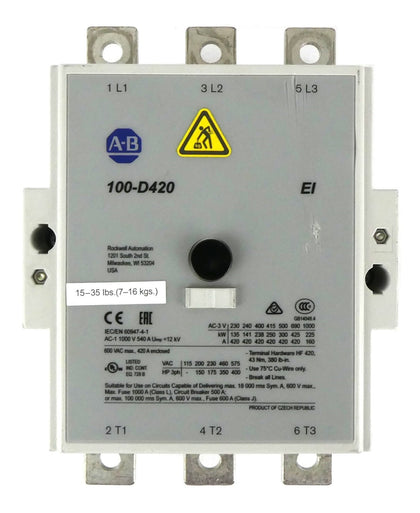 AB Allen-Bradley 100-D420 Industrial Contactor 100-D 110-130V Chipped Working