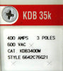 Eaton 6642C76G21 KDB 35K 3-Pole Industrial Circuit Breaker KDB3400W Working