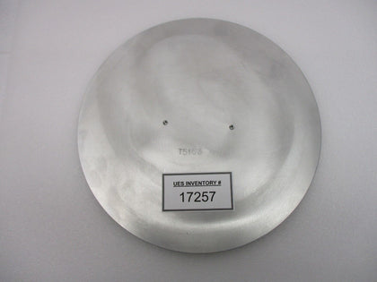 TEL Tokyo Electron Bell Jar Blank Off Plate 11.94" MRC Stainless Steel Working