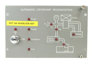 Varian 106564001 Automatic Cryopump Regeneration Controller Rev. B No Key Spare