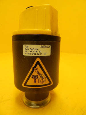 Balzers EVA 040 HX Vacuum Right Angle Valve BP V16 130 BPV16130 Used Working