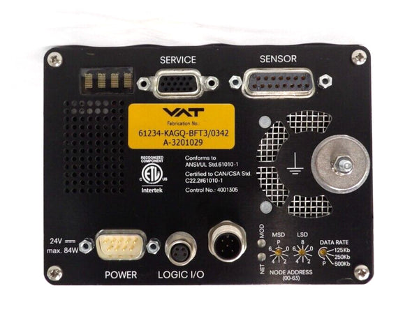 VAT 61234-KAGQ-BFT3 Butterfly Control Valve Series 612 AMAT Working ...