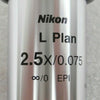 Nikon Precision MUE00031 Microscope Objective L Plan 2.5x/0.075 ∞/0 EPI Working