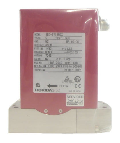 Horiba STEC SEC-Z714MGX Mass Flow Controller MFC Z700 2 SLM He Refurbished