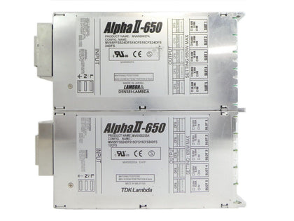Lambda MV6500027A MV6500255A Power Supply Alpha II-650 Lot of 2 Working