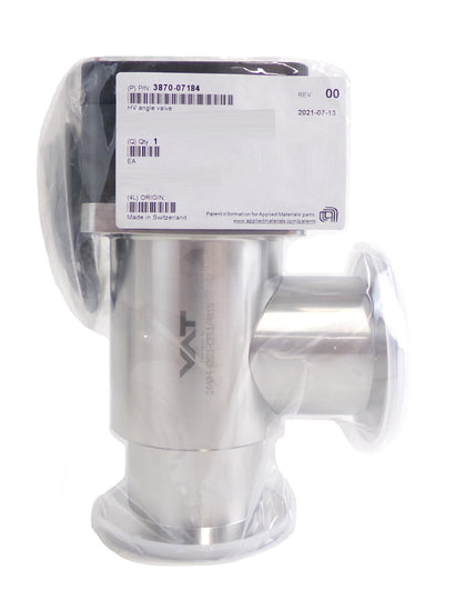 VAT 26434-KE21-CFL1 Pneumatic Angle Valve AMAT 3870-07184 New Surplus