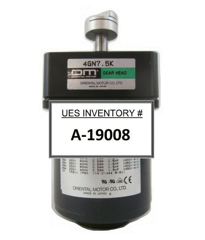 Oriental Motor USM425-402W Speed Control Motor with Gear Head 4GN7.5K Working