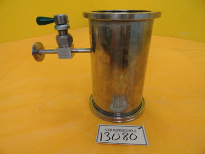 Fuji Seiki High Vacuum Nipple Tee Stainless QF100 ISO-LF to ISO100 SS-DLTW4 Used