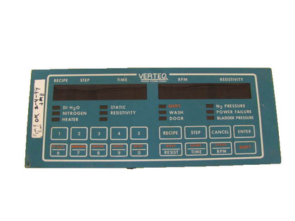 Verteq Process Systems SC1600-5 SRD Control Module Spin Rinse Dryer Working