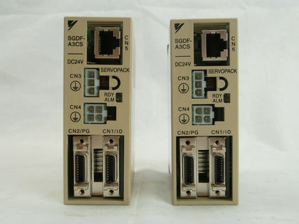 Yaskawa SGDF-A3CS Servo Drive SERVOPACK Reseller Lot of 2 Shinko VHT5-1-1 Used