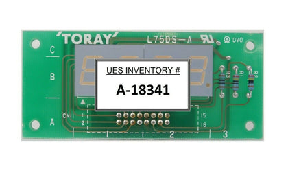 Toray 40N 3N307 Oxygen Analyzer Digital Display PCB L75DS-A Working Surplus