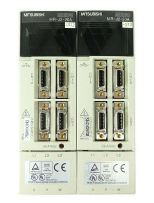 Mitsubishi MR-J2-20A-S12 AC Servo Drive Reseller Lot of 2 Working Spare