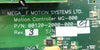 Mega_F Motion Systems 00120-2000-000-01 Motion Controller PCB Card Working Spare