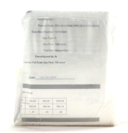 Pivotal Systems 32-03030 Mass Flow Controller MFC 700 SCCM Ar New Surplus