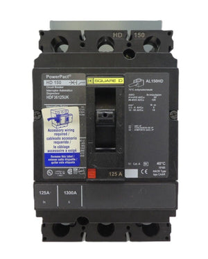 Square D HDF36125UK Circuit Breaker PowerPact HD 150 New Surplus