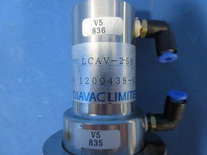 Diavac LCAV-25HF Pneumatic Angle Valve Lot of 8 Used Working