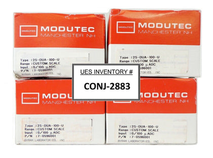 Modutec 7-0596001 Analog Ammeter 2S-DUA-100-U Byram Varian F0596001 Lot of 4 New