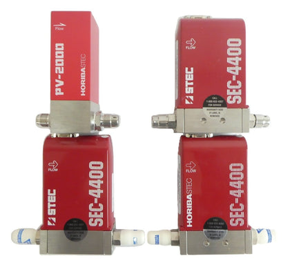 Horiba STEC SEC-4400 PV-2000 Mass Flow Controller Lot of 4 Refurbished