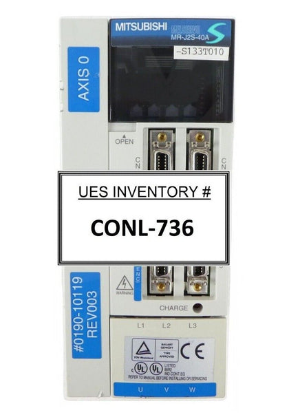 Mitsubishi Electric MR-J2S-40A-S133T010 AC Servo Driver MELSERVO AMAT Working
