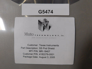 Muto Technology MR-18407 SS Pod Shield 4182279-0001 MRC D124819-SS