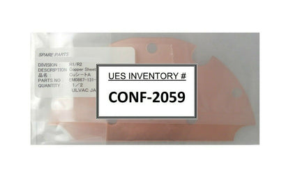 Ulvac Technologies EM0867-131-23C Copper Sheet A Cu New Surplus