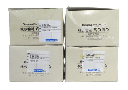 Benkan KD6CS-SA-STD Pneumatic Valve 55805701 DNS Screen 5-39-04637 Lot of 4 New