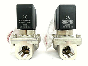 SMC VXZ2240J-04-2CR1 2-Way Media Valve Lot of 2 New Surplus