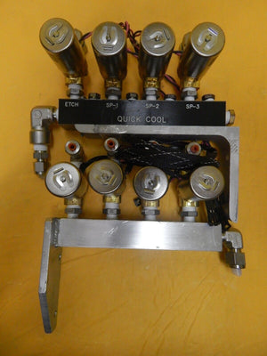 MRC Materials Research A118037 Pneumatic Manifold VDW31-5G-4 Set of 2 Star Used