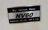 NV60 Kashiyama NV60N-10 Vacuum Dry Vacuum Pump 500715149 OEM Refurbished