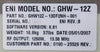 GHW-12Z Genesis ENI Power Systems GHW12Z-13DF2NH-001 RF Generator Working