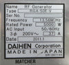 Daihen RGA-50E-V RF Generator TEL Tokyo Electron 3D39-000003-V1 Untested Surplus