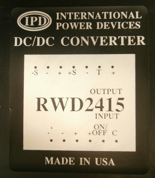 IPD International Power Devices RWD2415 DC/DC Converter Used Working ...