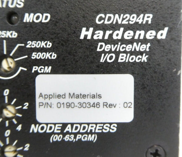 MKS Instruments AS01294 DeviceNet I/O Block CDN294R AMAT Working Surpl ...