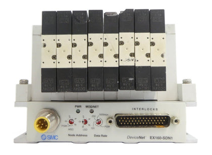 SMC VV5Q11-ULB990021 8-Port Pneumatic Manifold EX160-SDN1 Working Surplus